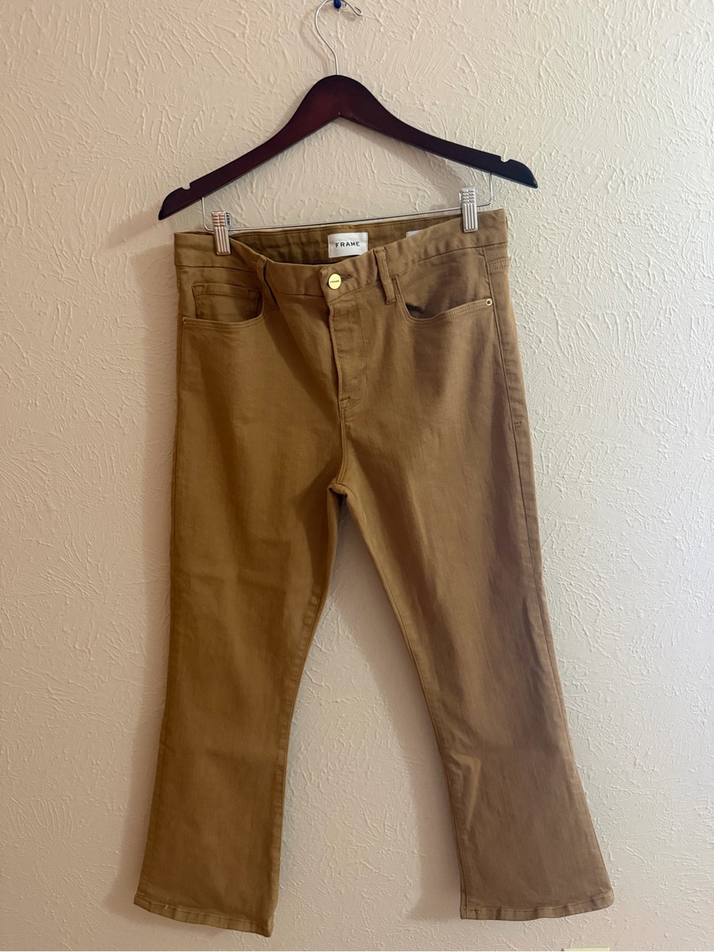 FRAME Le Crop Mini Boot Jeans Size 33 – Camel/Tobacco